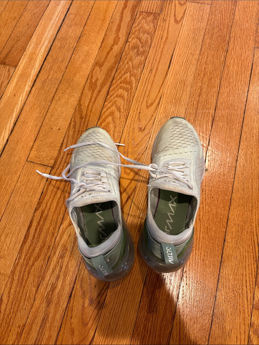 Nike Women’s AirMax Sneakers - Light Gray and Olive